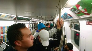 Packed subway full of runners .. #oneaccord