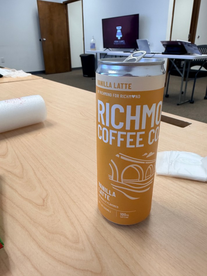 Can of local coffee to stay awake during seated portion of CPR AED class